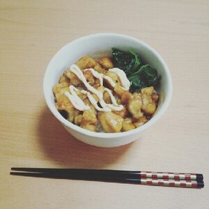 夜食に大満足！一人分の鶏の照り焼き丼